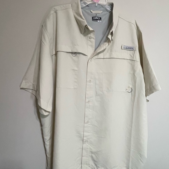 Habit Men's Solar Factor Shirt - Cream~ Size 2XL Fishing or Outdoors - Picture 8 of 12